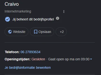 Google Bedrijfsprofiel, 12 september 2026
