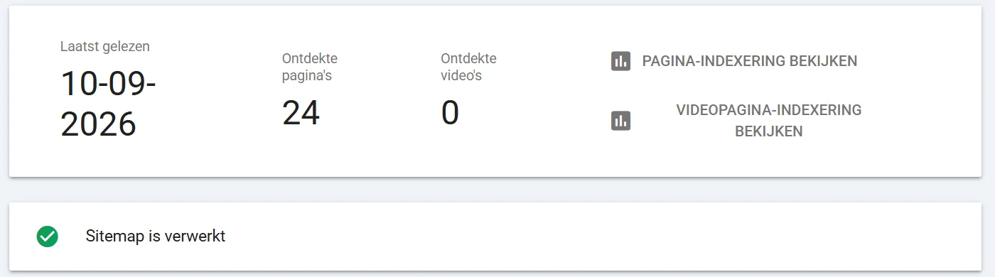 Google Search Console, 10 september 2026